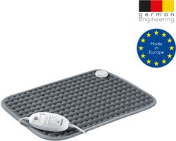 Beurer HK SE Elektrisch Warmtekussen - Heating pad - 44 x 33 cm - 3 Warmtestanden - Max: 65C° - Snelle opwarming - Automatische uitschakeling - Machinewasbaar - Grijs