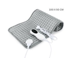 DAKANNA® - Warmtekussen Elektrisch - Warmtedeken - Warmtemat Voeten / Fibromyalgie / Menstruatiepijn - Cadeau - XXL - Wasbaar - 100 x 50 cm - 10 Warmtestanden