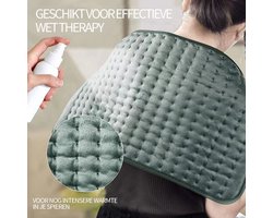 ITAGALA Warmte Kussen - Heating Pad XL 76*40 cm - Warmtekussen Elektrisch - Warmtedeken - Verwarmingsmat - Verwarmingskussen - Automatische Uitschakeling - Oververhittingsbescherming - 4 timerstanden - 6 warmtestanden - Groengrijs