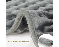 ITAGALA Warmte Kussen - Warmtekussen Elektrisch - Warmtedeken - Verwarmingsmat - Verwarmingskussen - Heating Pad 30*60cm - Automatische Uitschakeling - Oververhittingsbescherming - 4 timerstanden - 6 warmtestanden - Groengrijs