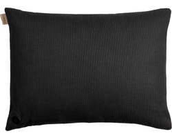 Kuddle Warmtekussen Oplaadbaar - Draadloos - Elektrisch - 45x60cm - Knitted 'Midnight Black' - Inclusief 2 Powerbanks