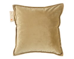 Pleafs® Warmtekussen - Plush - Draadloos - Elektrisch Oplaadbaar - 45x45cm - Crewel Tan