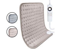 STAUS&BACH HeatMat - Elektrisch warmtekussen (100W) met 6 warmtestanden en timer (30, 60 en 90 minuten) - Wasbaar - 30 x 40 cm fleece heating pad - Verwarmingskussen voor nek, schouder, rug, buik (Periods) en voeten - Dusty Pink