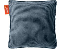 Stoov Warmtekussen - Ploov - Duurzaam & Draadloos - Infrarood warmtekussen - 45x45 Knitted Denim Blue - Standaard Batterij