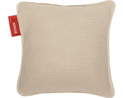 Stoov Warmtekussen - Ploov - Duurzaam & Draadloos - Infrarood warmtekussen - 45x45 Knitted Sand Beige - Standaard Batterij