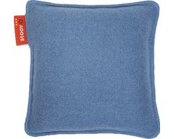 Stoov Warmtekussen - Ploov - Duurzaam & Draadloos - Infrarood warmtekussen - 45x45 Original Melange Mid Blue - Plus Batterij