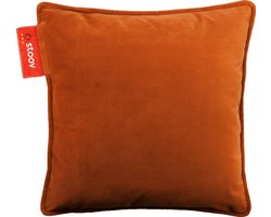 Stoov Warmtekussen - Ploov - Duurzaam & Draadloos - Infrarood warmtekussen - 45x45 Velvet - Cinnamon Orange - Plus Batterij