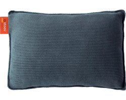 Stoov Warmtekussen - Ploov - Duurzaam & Draadloos - Infrarood warmtekussen - 45x60 Knitted Denim Blue - Standaard Batterij