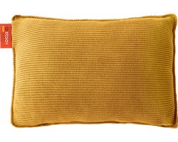 Stoov Warmtekussen - Ploov - Duurzaam & Draadloos - Infrarood warmtekussen - 45x60 Knitted Ocher Yellow - Standaard Batterij