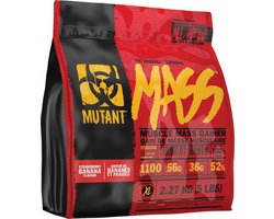 Mutant Mass Muscle Mass Gainer - Weight Gainer / Mass Gainer - Aardbei/Banaan - 2200 gram (8 Shakes)