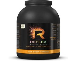 One Stop Xtreme Reflex Nutrition 2 KG Vanille - Mass Gainer, Weight Gainer Poeder, Gewichtstoename, Spiergroei, Spiermassa