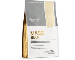 OstroVit - Mass Bulk - 700 g - Strawberry - WPC protein - Carbohydrates - Mass Gainer - Weight gainer - Aankomen Spiermassa