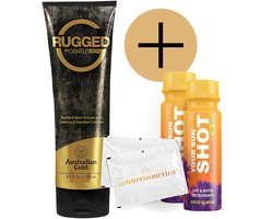 Australian Gold - G Gentleman Rugged + 2 Your Sun Shots + 2 Verfrissingsdoekjes