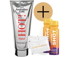 Australian Gold - Hot! Hybrid + 2 Your Sun Shots + 2 Verfrissingsdoekjes