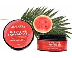 BeleZZa -Intensive Tanning Gel- Shine Brown -WATERMELOEN- Bruinings Versneller - Snel Bruiner - Zonnebank Bruiner |200g | Tanning Oil | Tanning Creme |