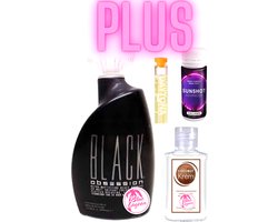 Black Obsession 400 ml plus Krem Kokos plus Tanshot plus Olie exclusief bij Zonnestudio Blue Lagoon