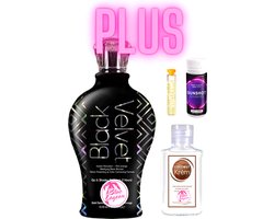 Black Velvet 360 ml plus Krem Kokos plus Tanshot plus Olie exclusief bij Zonnestudio Blue Lagoon