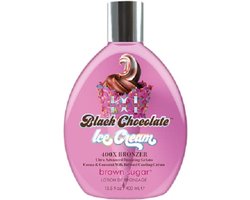 Brown Sugar Double Dark Black Chocolate Ice Cream - zonnebankcreme - 400X bronzers - 400 ml