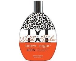 Brown Sugar Double Dark Wilde Side - zonnebankcreme - 400X bronzers - 400 ml