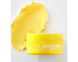 BYROKKO - Shine brown Tropical - Super actieve cremé voor maximale kleur - 150ML - Zonnebankcremé - Zonnecremé