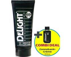 Delight Zonnebankcrèmes COMBI DEAL; Gezichts- & decolleté crème (100 ml) + Zonnebank Tanning Milk (50ml)