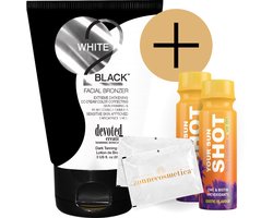 Devoted Creations - White 2 Black Facial Bronzer + 2 Your Sun Shots + 2 Verfrissingsdoekjes