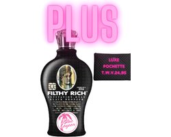 Filthy Rich 360 ml plus Luxe Pochette t.w.v. 24,95 euro exclusief bij Zonnestudio Blue Lagoon