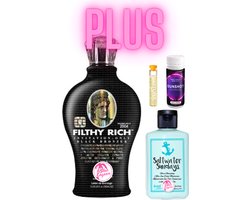 Filthy Rich 360 ml plus Salt Water Sundays plus Tanshot plus Olie exclusief bij Zonnestudio Blue Lagoon