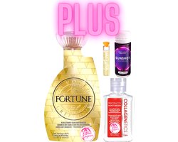 Fortune 400 ml plus Collagenetics plus Tanshot plus Olie exclusief bij Zonnestudio Blue Lagoon