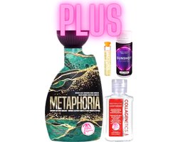 Metaphoria 400 ml plus Collagnetics plus Tanshot plus Olie exclusief bij Zonnestudio Blue Lagoon