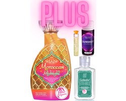 Moroccan Midnight 400 ml plus Enchanted Emerald plus Tanshot plus Olie exclusief bij Zonnestudio Blue Lagoon