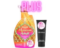 Moroccan Midnight 400 ml plus luxe SPF 30 t.w.v. 49,95 euro exclusief bij Zonnestudio Blue Lagoon