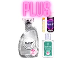 Vault 400 ml plus Enchanted Emerald plus Tanshot plus Olie exclusief bij Zonnestudio Blue Lagoon