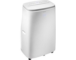 Bestron mobiele airco voor ruimtes tot 55m², airconditioning met App + spraakbediening via Wi-fi, koelvermogen 4,1 kW, met CFC vrije koelmiddel, 14.000 BTU/h, kleur: wit