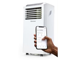 DHOME DA9KSWE Mobiele Airco 9000 BTU - Smart WiFi Airconditioning - Aircooler - Luchtontvochtiging - Met Ventilatorstand - Voor Slaapkamer en Woonkamer