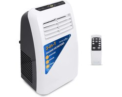 Mobiele Airco 3in1 met Afstandsbediening - Airconditioner met Ingebouwde Luchtontvochtiger Functie - Ventilator Stand - 7K BTU - Compleet Raammontage Uitlaatkit - Incl. Afstandsbediening