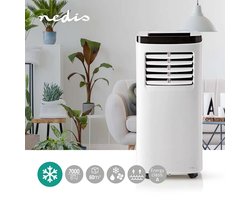 Nedis Mobiele Airconditioner - 7000 BTU - 60 m³ - 2 Snelheden - Afstandsbediening - Uitschakeltimer - Wit