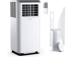 Pro Breeze Mobiele Airco – 9000 BTU – 4-in-1 Luchtkoeling, Ontvochtiging, Ventilatie en Slaapmodus – Airco voor Slaapkamer, Woonkamer, Kantoor, Gym – Smart Home WiFi - 24-uurs Timer & Incl Raamafdichtingkit – Energieklasse A – Wit