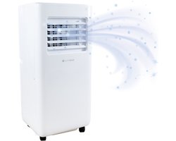 Silvergear Mobiele Slimme Airco - Voor Slaapkamer - Luchtontvochtiger - Ventilator - 7000 BTU - Wit