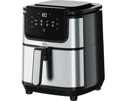 AEG AF6-1-4ST Enkel 3,5 l Vrijstaand 1500 W Airfryer Zwart, Roestvrijstaal