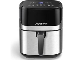 Aigostar 30AX1 Balloon - Airfryer met venster - 6,5L - Heteluchtfriteuse - 13 in 1 kookfuncties - 1600w