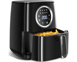 Aigostar Airfryer Odin 30YCN - Heteluchtfriteuse - Digitaal display - 4,2 Liter - 700 Gram friet - 1400W - Receptengemeenschap - Zwart