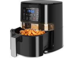 Aigostar Maha 30XVE - Airfryer - Heteluchtfriteuse - Inhoud 4Liter - met visueel kijkvenster - 7 programma's - 1600W - Zwart