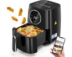 Aigostar Odin Smart - Airfryer - Heteluchtfriteuse - App Connect - 4,5 Liter - 1400W - 8 Automatische Programma's - Receptengemeenschap - Zwart