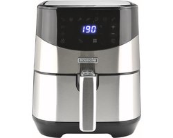 Airfryer XXL - Bourgini Heteluchtfriteuse - Digitaal display met touch control - 4 Liter inhoud / geschikt voor 1kg friet - Metalen behuizing- Bak met 65% minder vet