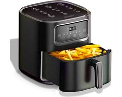 Airfryer XXL - Heteluchtfriteuse - Zwart - Digital Touchscreen - 2400W - 80ºC tot 200ºC - Incl. Slimmer Timerfunctie - 8 Liter