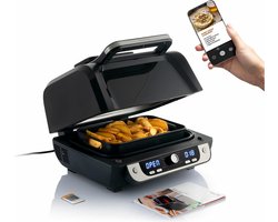 Airfryer xxl InnovaGoods | 6L Olievrije Friteuse met accessoires en receptenboek | Air fryer oven 3400 W | heteluchtoven 6 Liter Zwart Staal