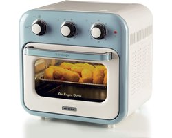 Ariete 4632/05 Vintage Airfryer & Oven - 16 liter - 1400 Watt - timer - draaispit - roterende mand - blauw