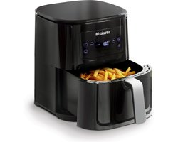 Brabantia BBEK1131 HaloAir Airfryer - Heteluchtfriteuse - 5.5 L - 1700 Watt – Zwart