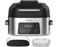 CHEFREE - 6-in-1 Multicooker - 6L - Rookloos Airfryen & Grillen - Energieklasse A++